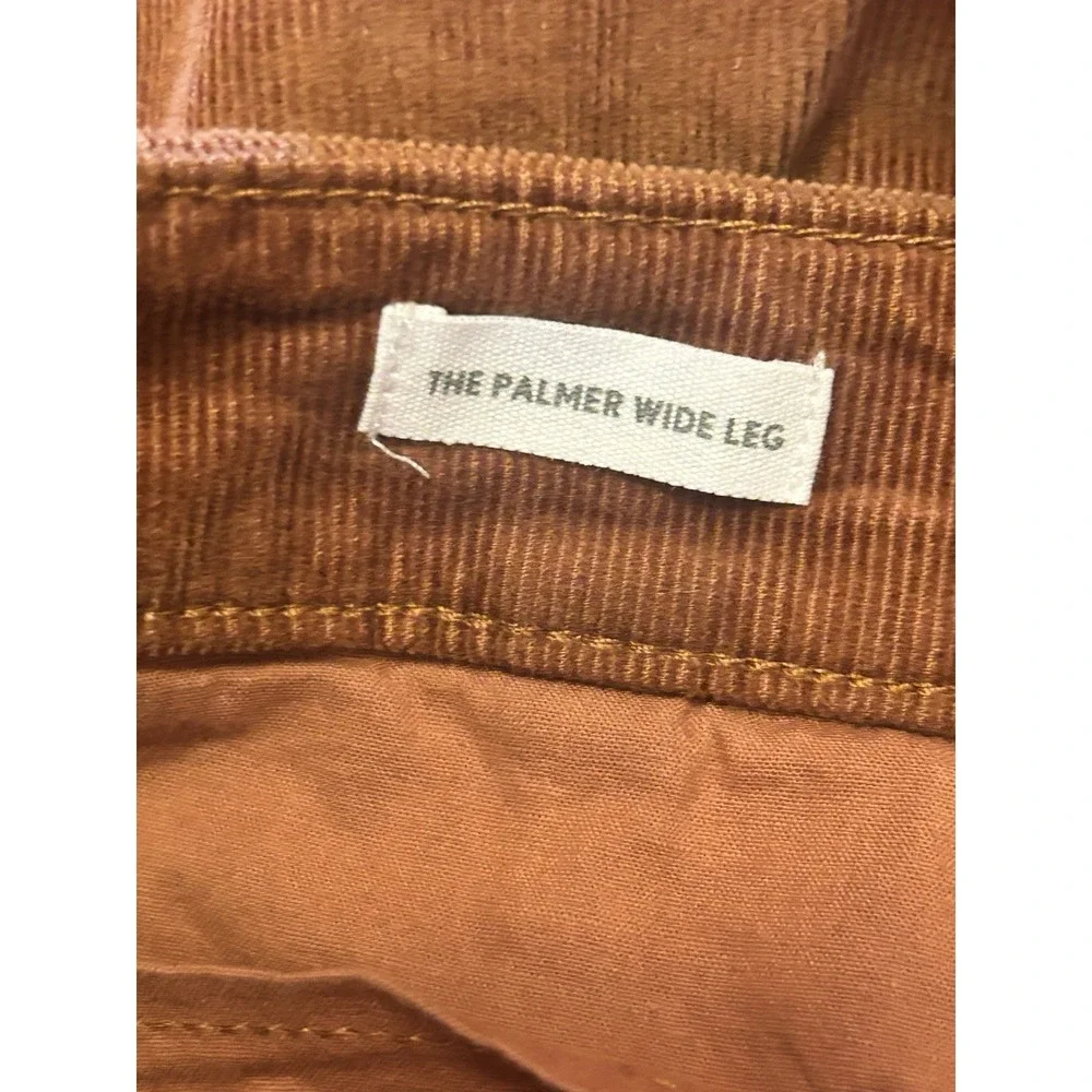 Loft Palmer Wide Leg Women's Pants Size 4 Tan Brown Corduroy High Rise Stretch - Picture 9 of 9